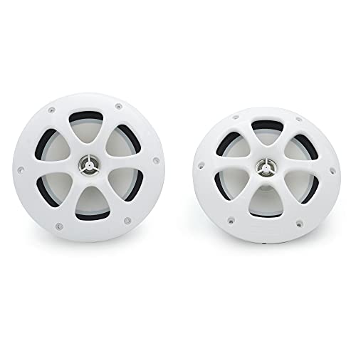 Kenwood KFC-1613MRW - 6.5 Inch 2 Way Coaxial Waterproof Marine/Motorsports/Car Speakers, Pair, 4 Ohm, 100 Peak Watts (White) Kenwood KFC-1613MRW - 6.5 Inch 2 Way Coaxial Waterproof Marine/Motorsports/Car Speakers, Pair, 4 Ohm, 100 Peak Watts (White)